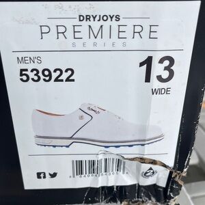 FootJoy Premiere Series Men's White Lace-Up Golf Sneakers